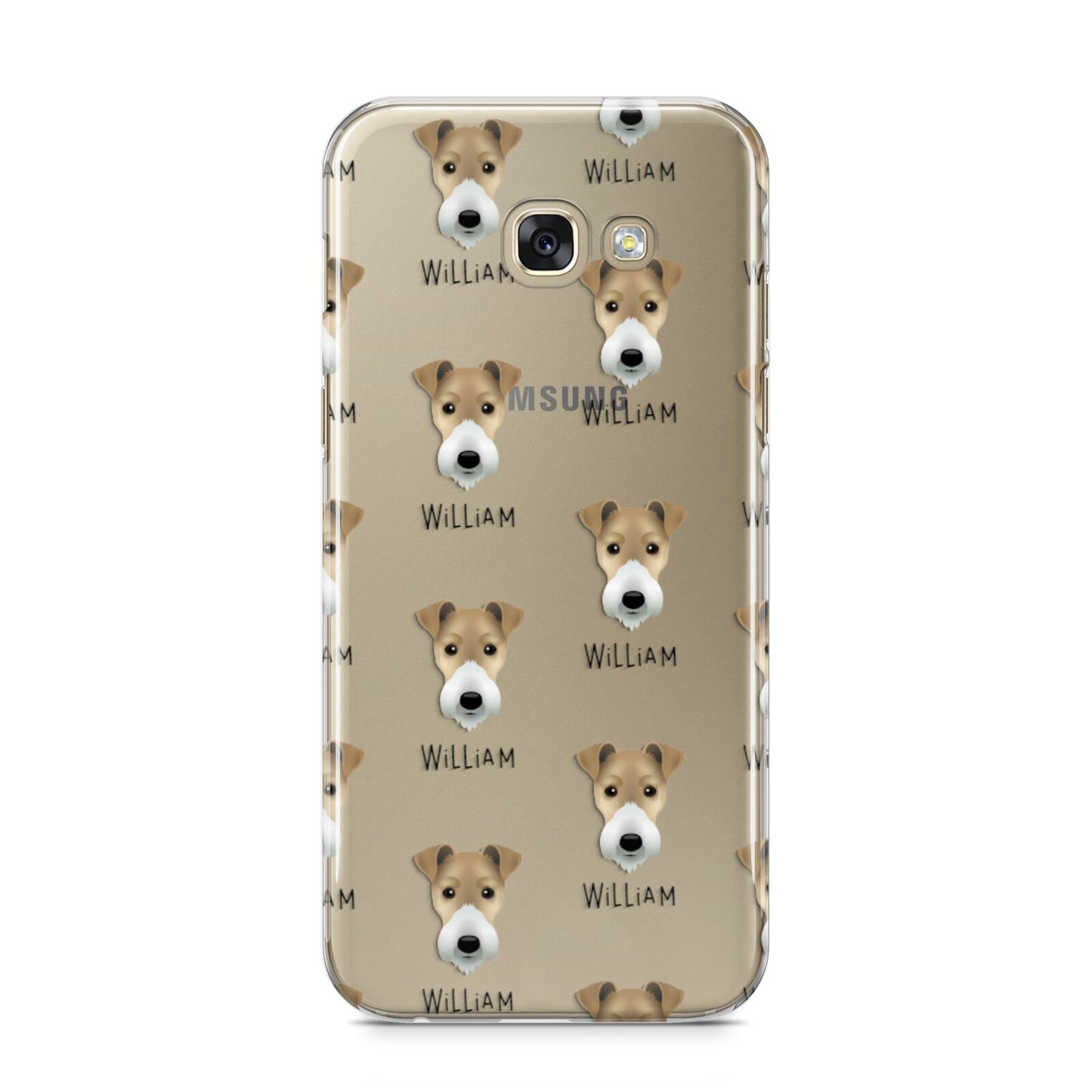 Fox Terrier Icon with Name Samsung Galaxy A5 2017 Case on gold phone