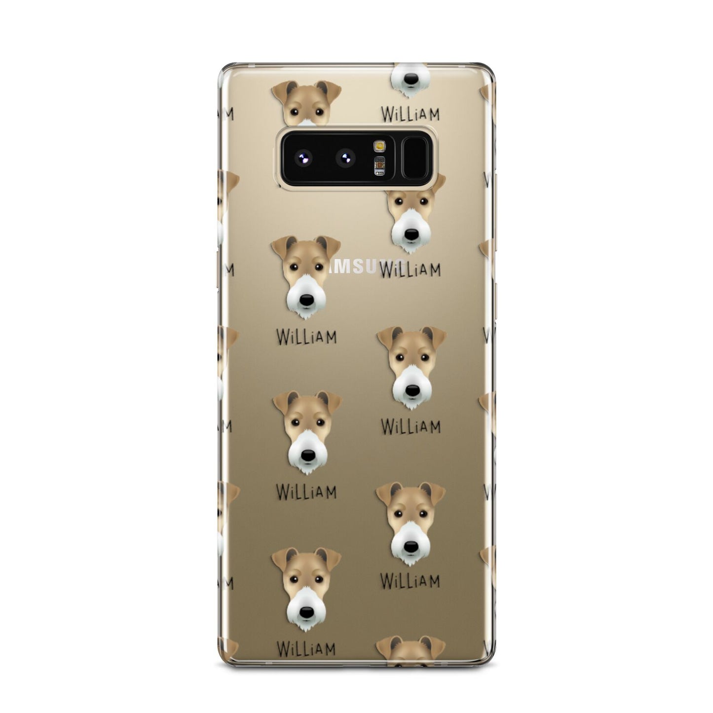 Fox Terrier Icon with Name Samsung Galaxy Note 8 Case