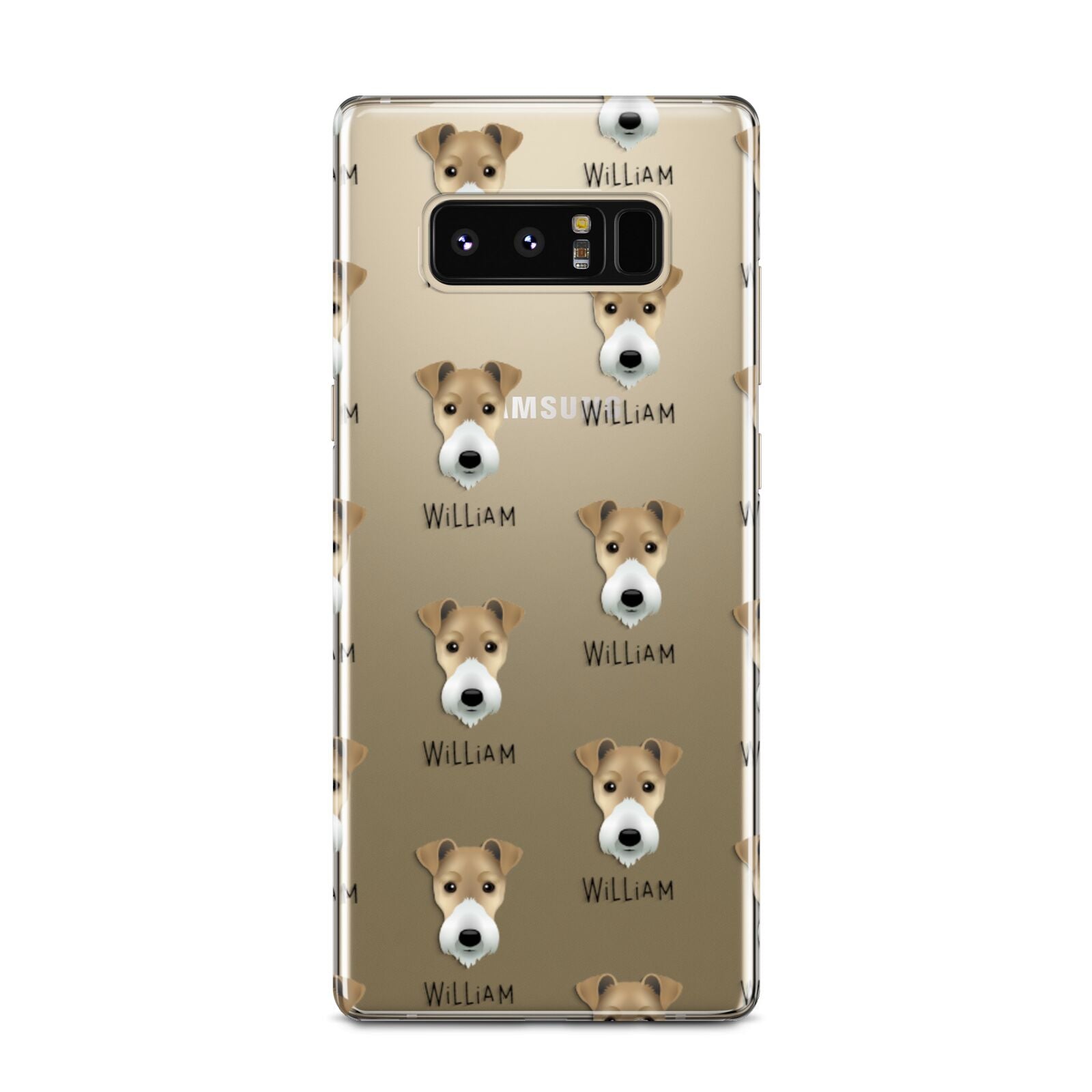 Fox Terrier Icon with Name Samsung Galaxy Note 8 Case