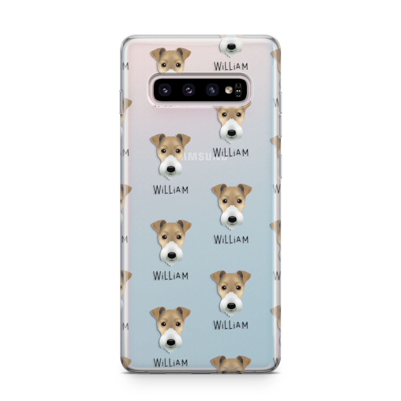 Fox Terrier Icon with Name Samsung Galaxy S10 Plus Case