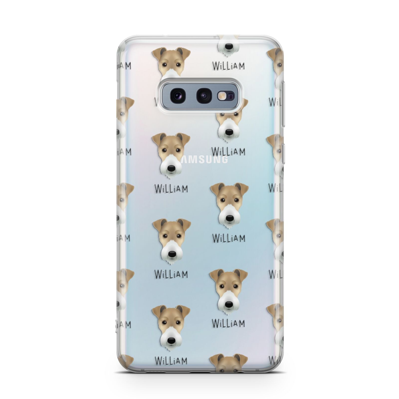 Fox Terrier Icon with Name Samsung Galaxy S10E Case