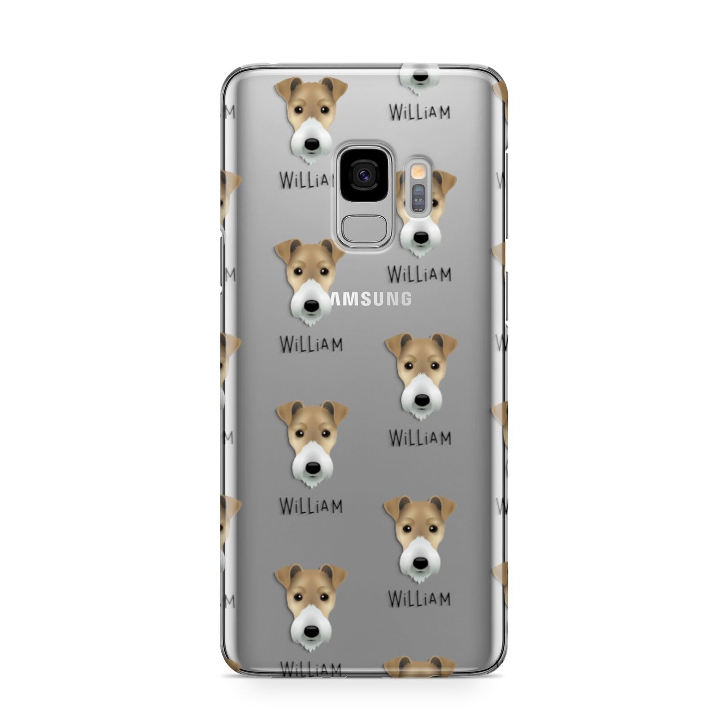 Fox Terrier Icon with Name Samsung Galaxy S9 Case