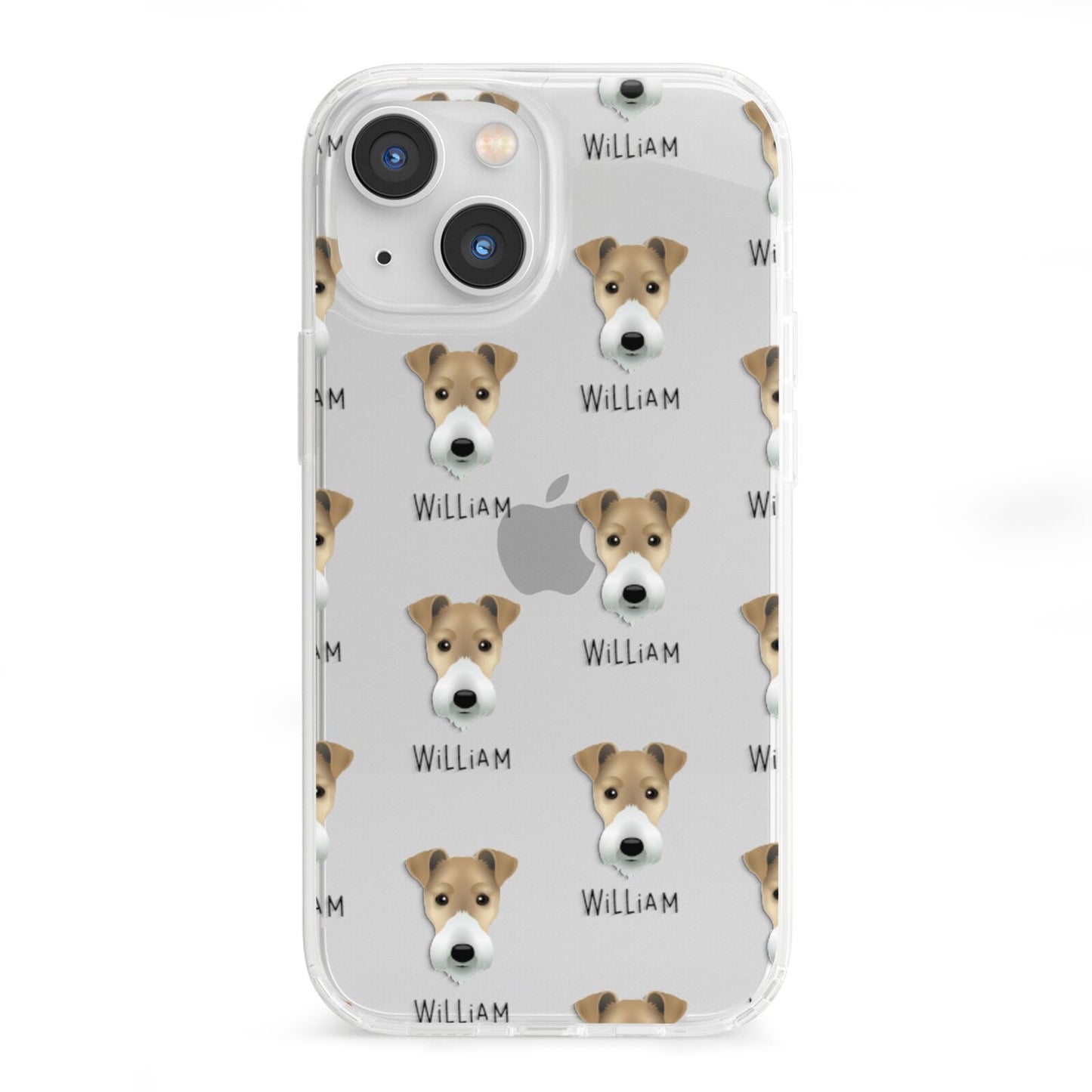 Fox Terrier Icon with Name iPhone 13 Mini Clear Bumper Case