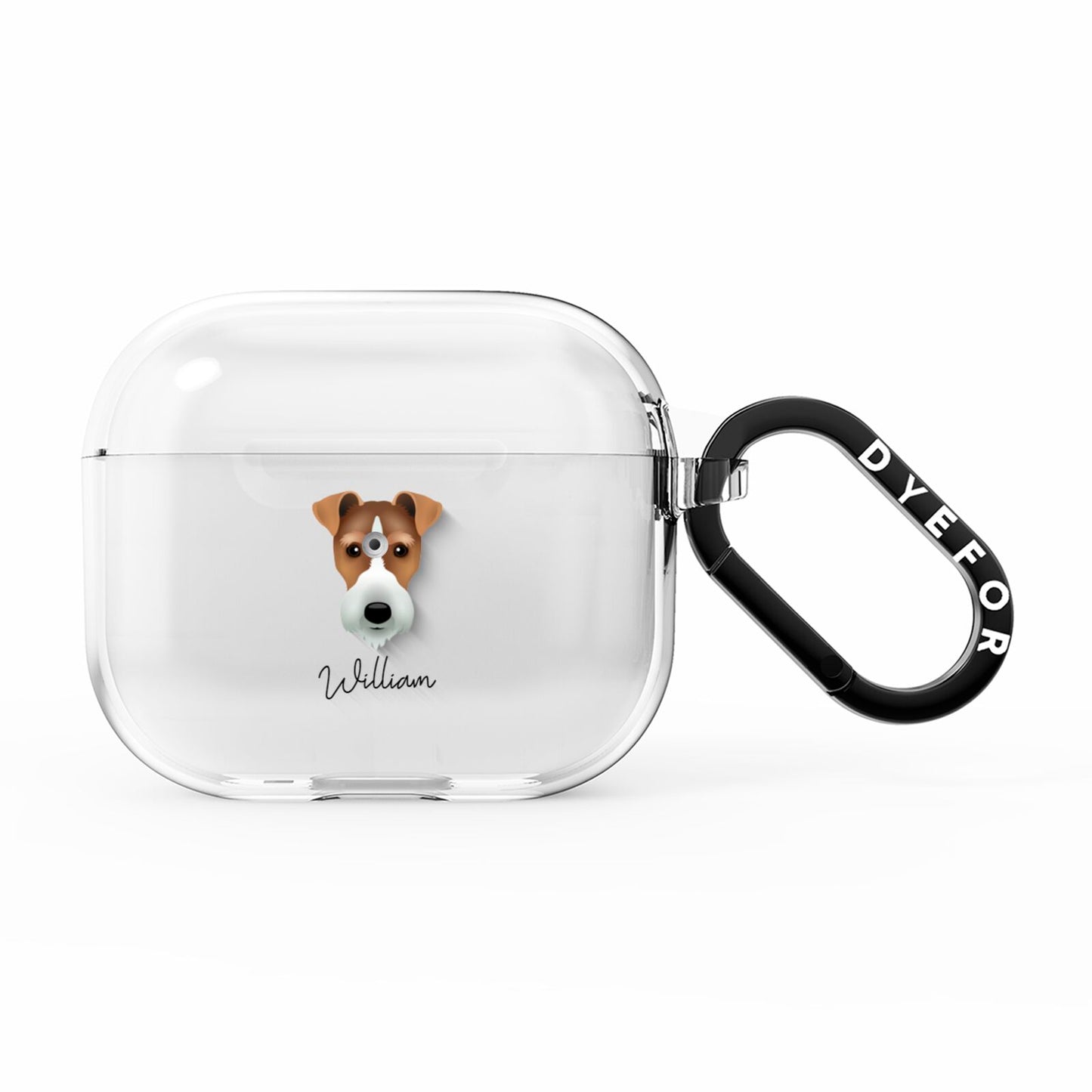 Fox Terrier Personalised AirPods Clear Case 3rd Gen