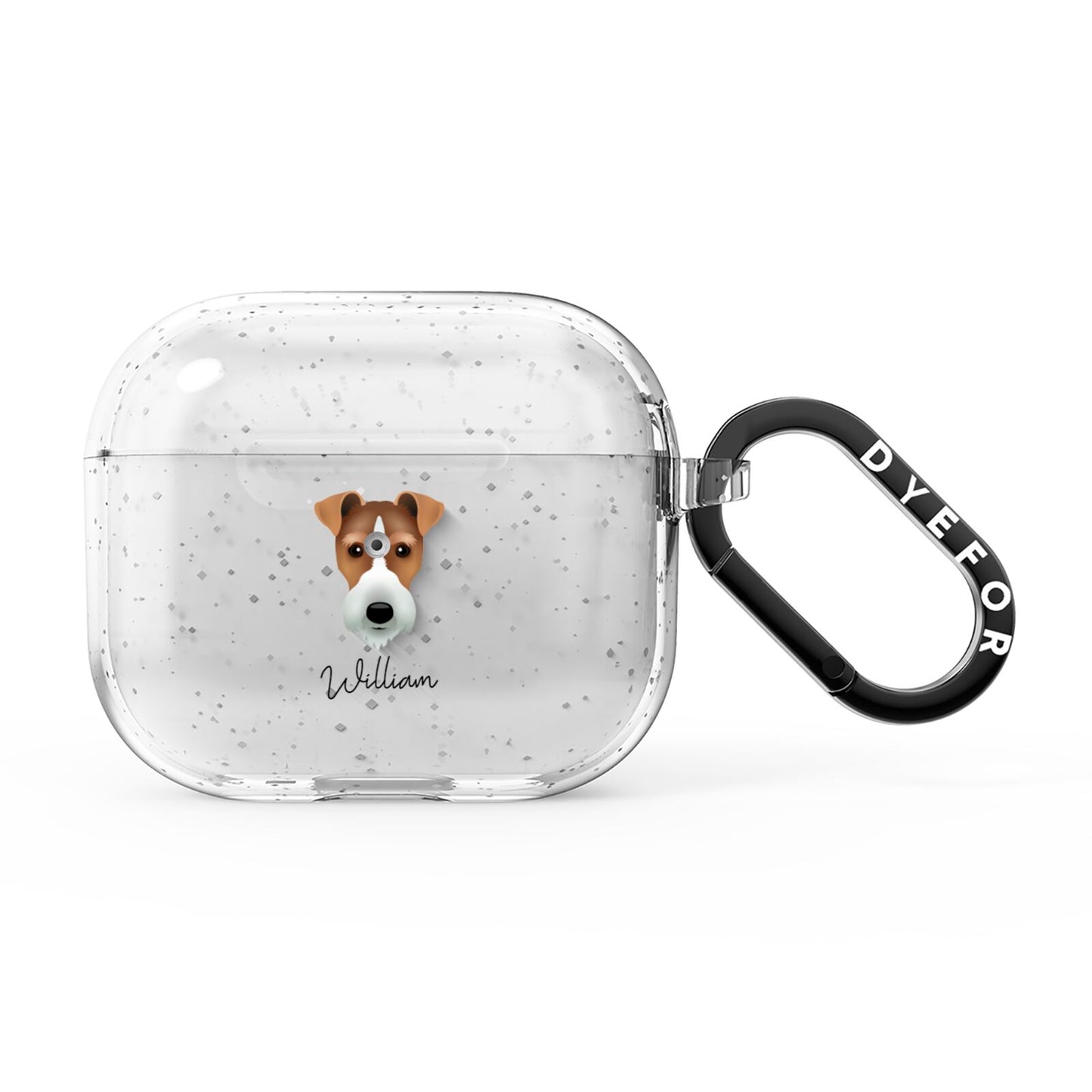 Fox Terrier Personalised AirPods Glitter Case 3rd Gen