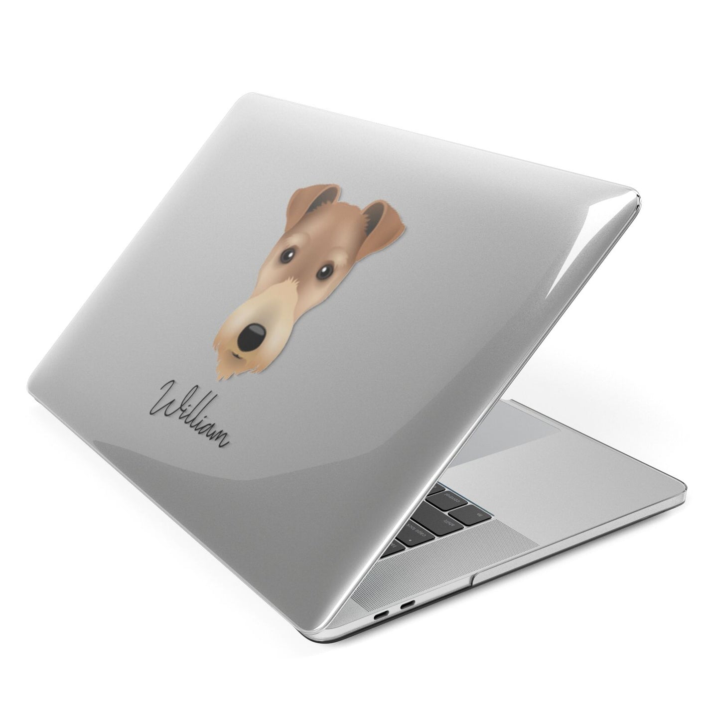 Fox Terrier Personalised Apple MacBook Case Side View