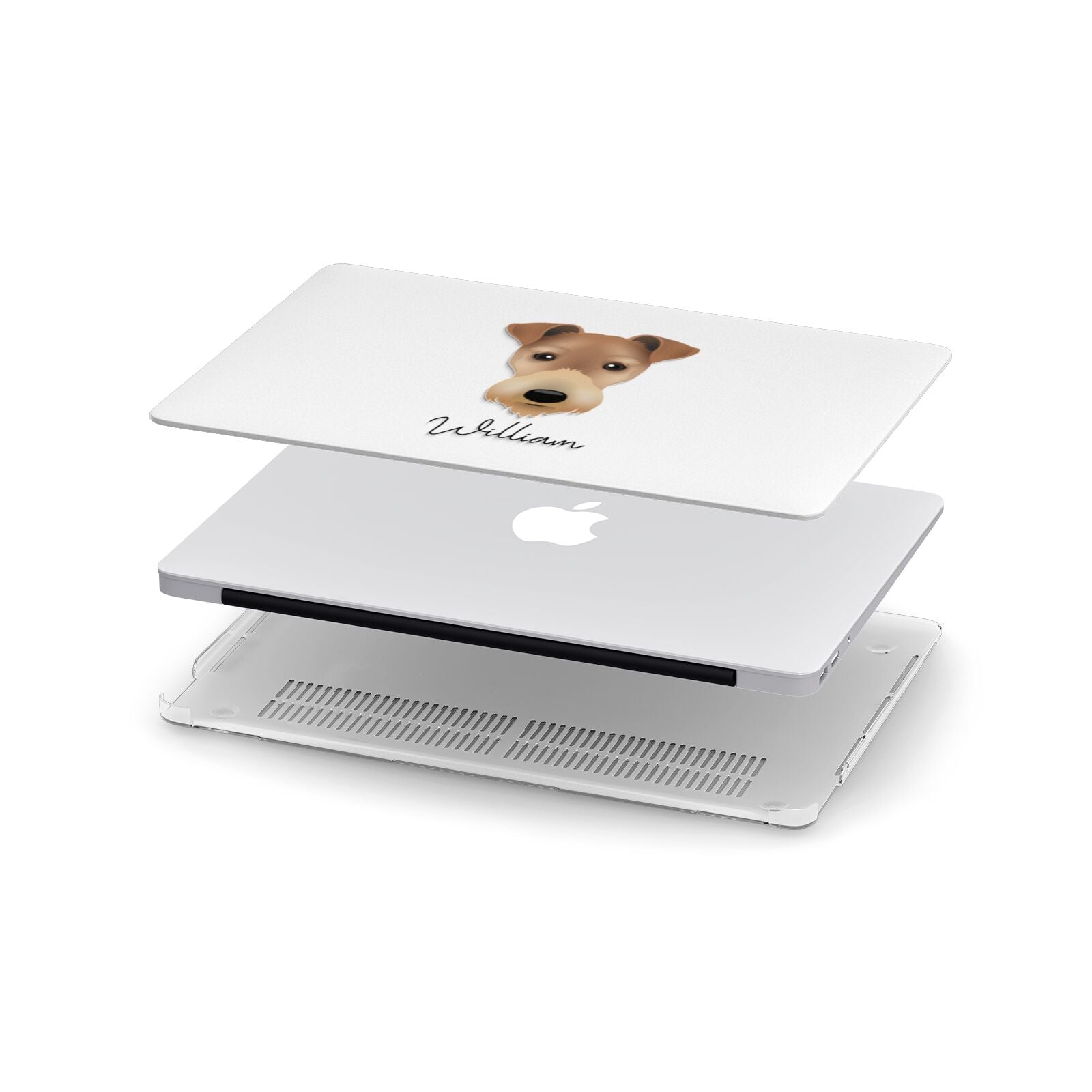 Fox Terrier Personalised Apple MacBook Case in Detail
