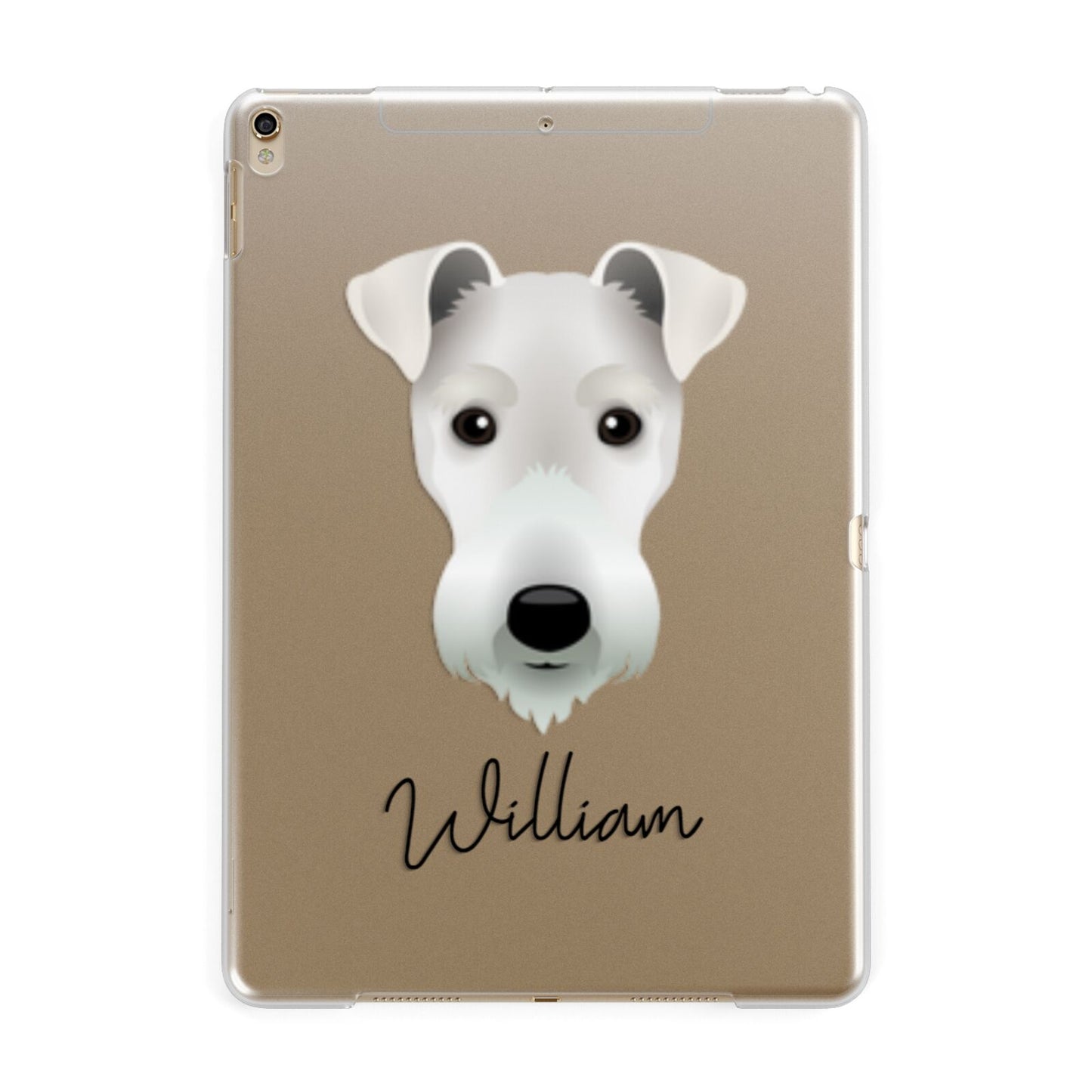 Fox Terrier Personalised Apple iPad Gold Case