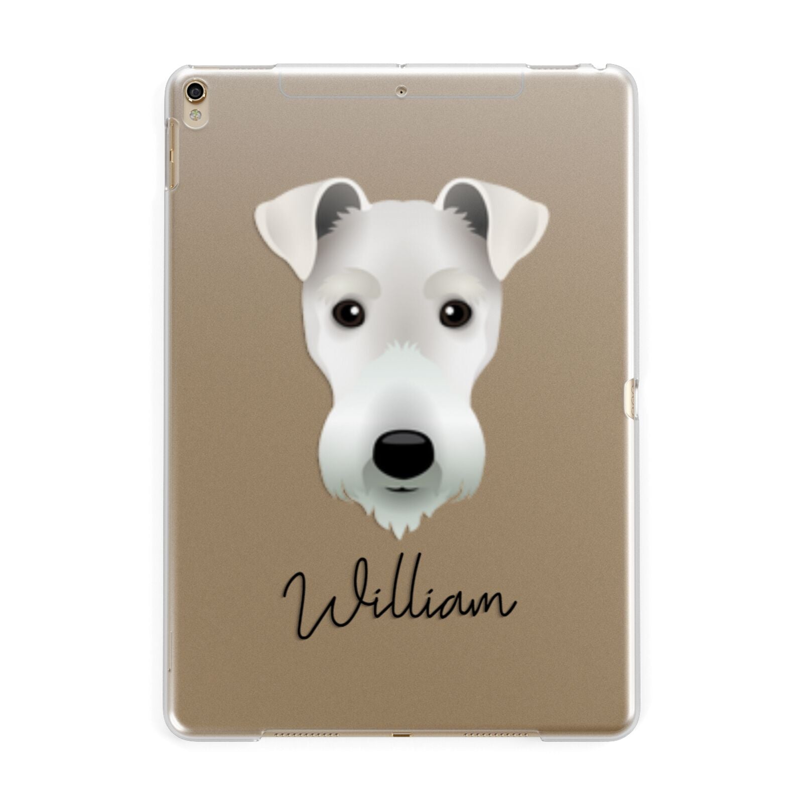 Fox Terrier Personalised Apple iPad Gold Case
