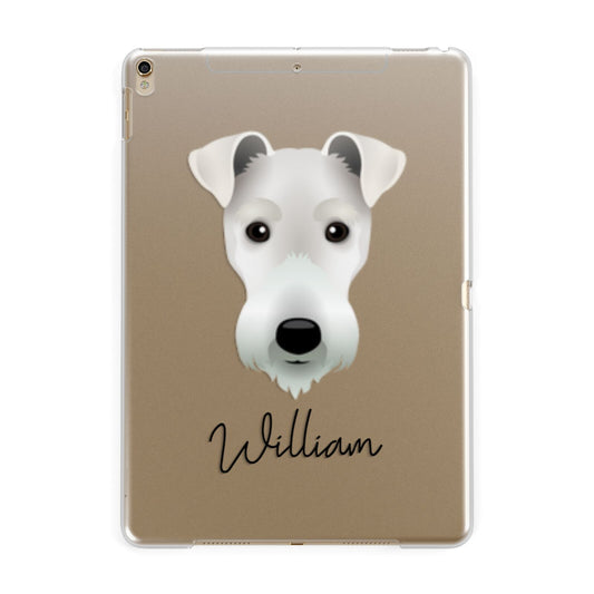 Fox Terrier Personalised Apple iPad Gold Case