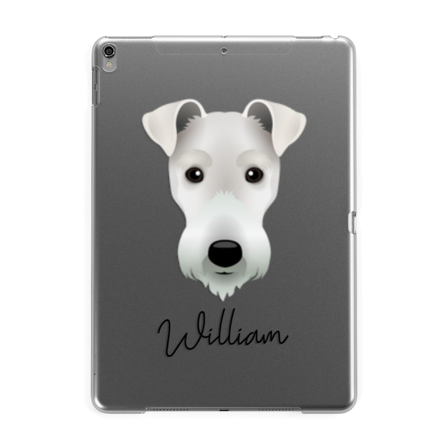 Fox Terrier Personalised Apple iPad Grey Case
