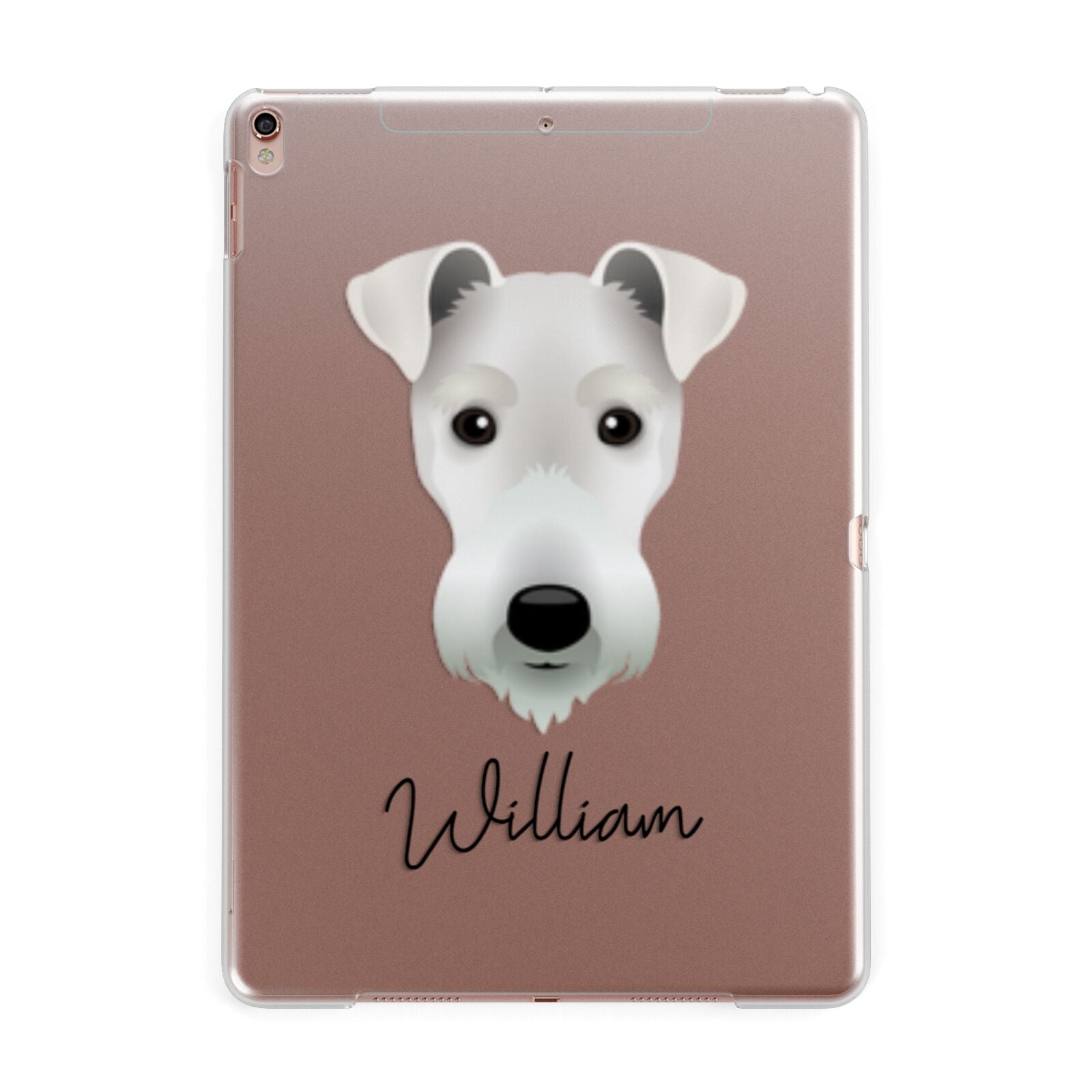 Fox Terrier Personalised Apple iPad Rose Gold Case