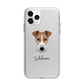 Fox Terrier Personalised Apple iPhone 11 Pro Max in Silver with Bumper Case