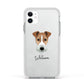 Fox Terrier Personalised Apple iPhone 11 in White with White Impact Case