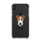Fox Terrier Personalised Apple iPhone Xs Max Impact Case Black Edge on Black Phone