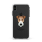 Fox Terrier Personalised Apple iPhone Xs Max Impact Case White Edge on Black Phone