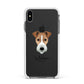 Fox Terrier Personalised Apple iPhone Xs Max Impact Case White Edge on Black Phone