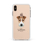 Fox Terrier Personalised Apple iPhone Xs Max Impact Case White Edge on Gold Phone