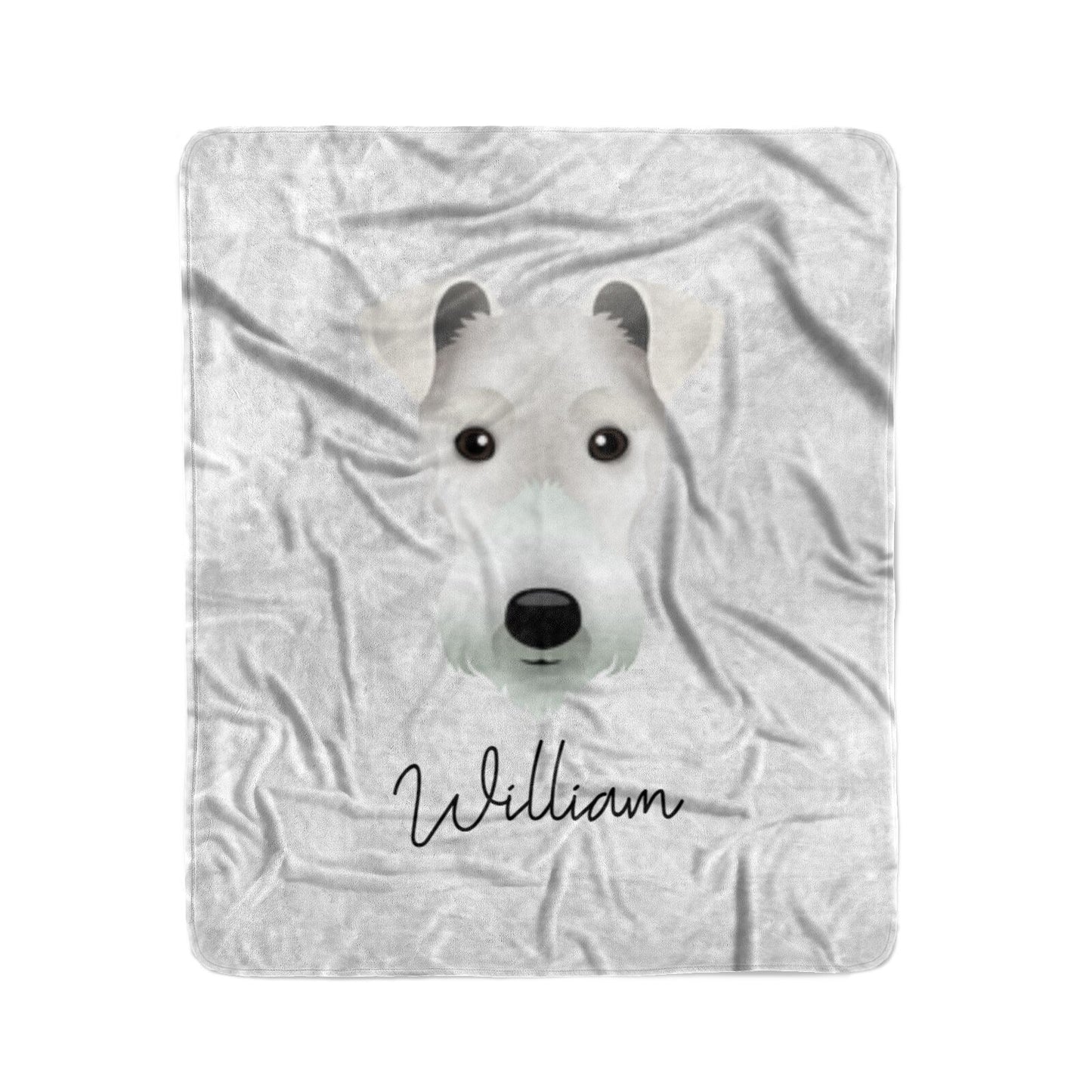 Fox Terrier Personalised Medium Fleece Blanket