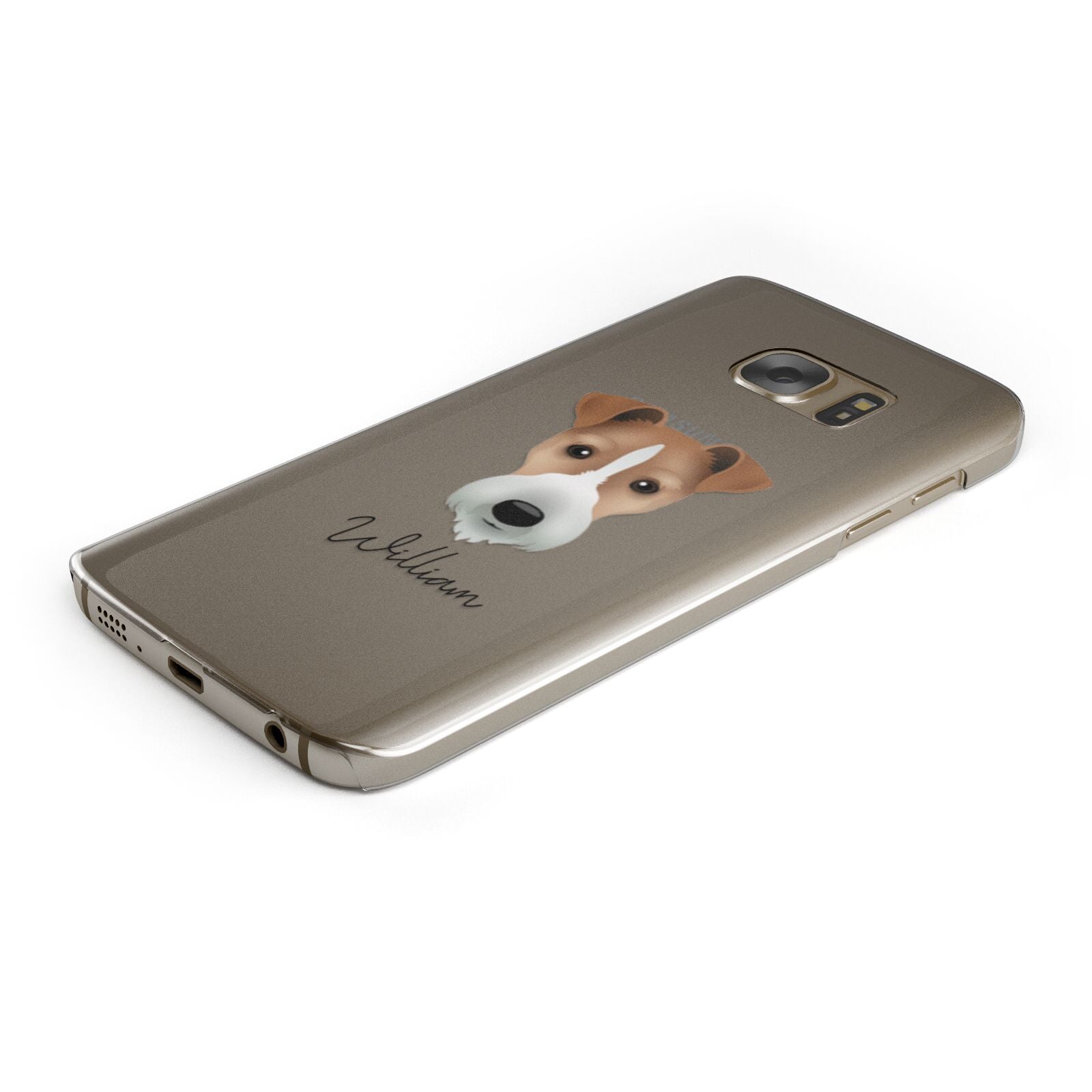 Fox Terrier Personalised Samsung Galaxy Case Bottom Cutout