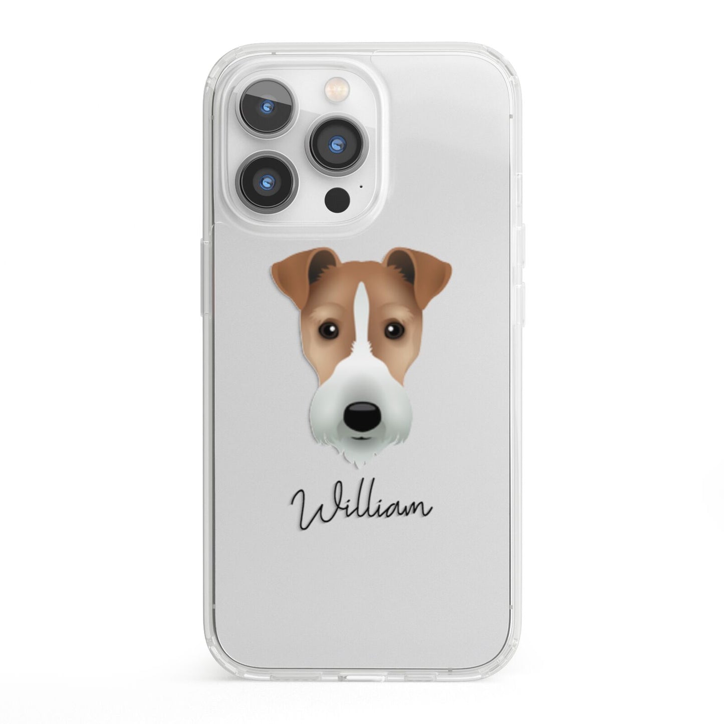 Fox Terrier Personalised iPhone 13 Pro Clear Bumper Case