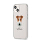 Fox Terrier Personalised iPhone 14 Clear Tough Case Starlight Angled Image