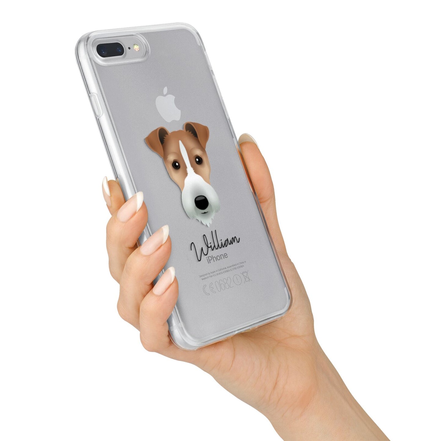 Fox Terrier Personalised iPhone 7 Plus Bumper Case on Silver iPhone Alternative Image