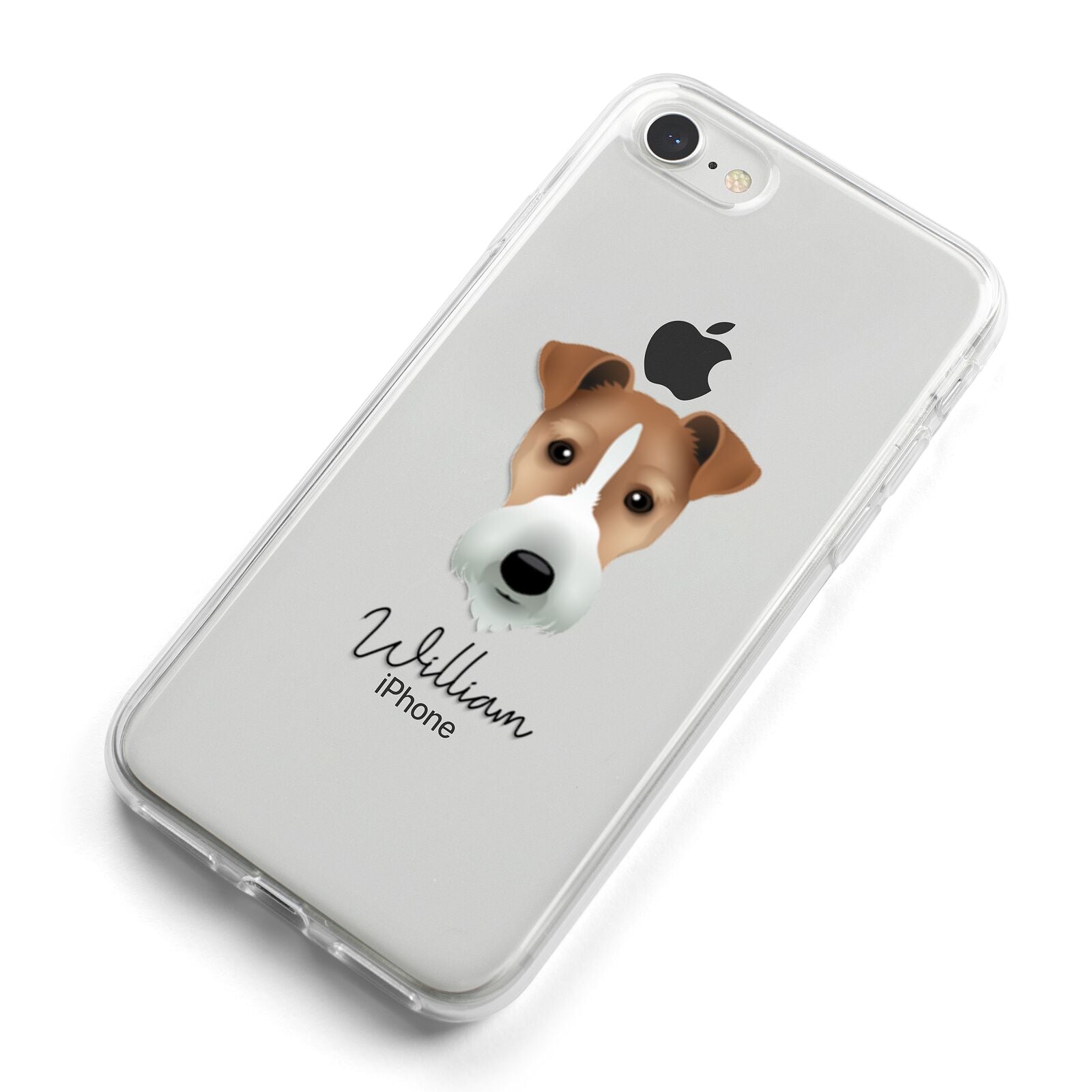 Fox Terrier Personalised iPhone 8 Bumper Case on Silver iPhone Alternative Image