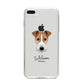 Fox Terrier Personalised iPhone 8 Plus Bumper Case on Silver iPhone