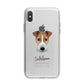Fox Terrier Personalised iPhone X Bumper Case on Silver iPhone Alternative Image 1