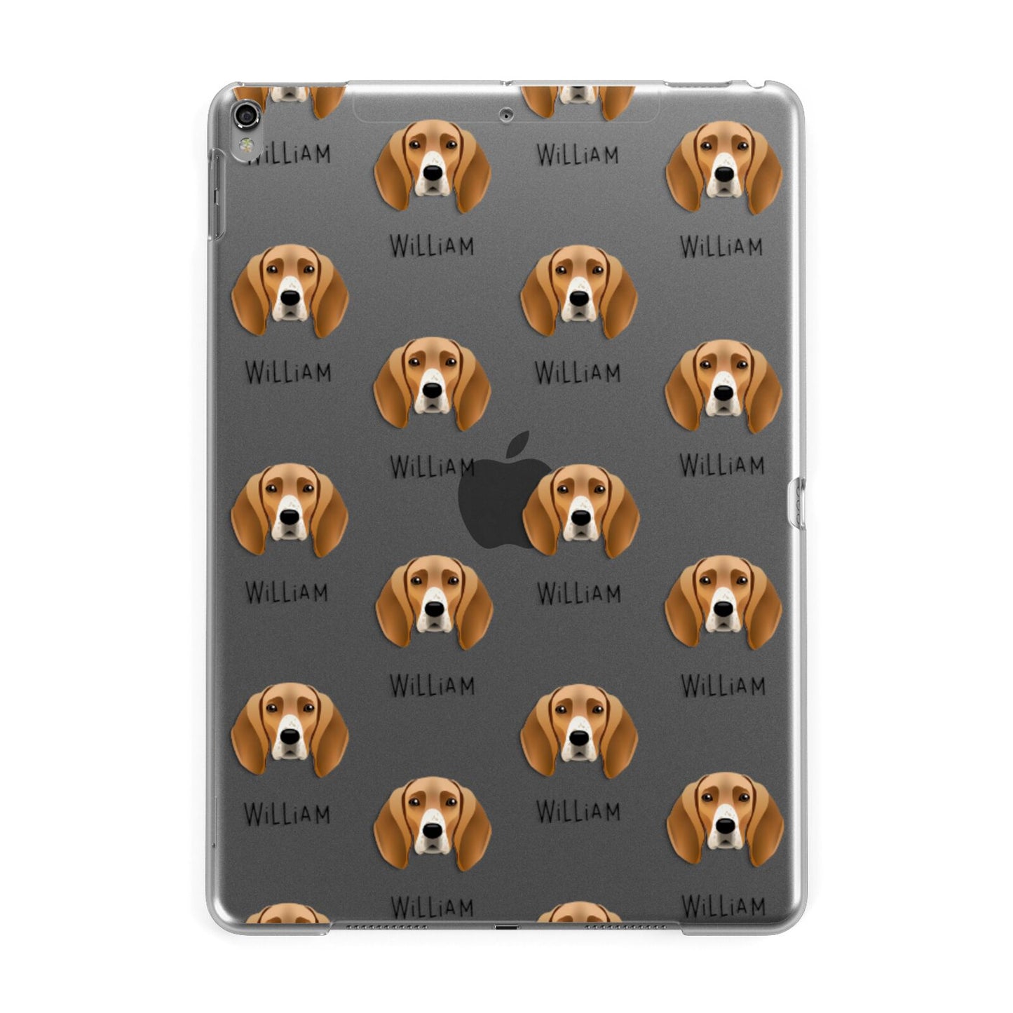 Foxhound Icon with Name Apple iPad Grey Case