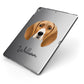 Foxhound Personalised Apple iPad Case on Grey iPad Side View