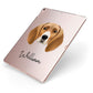Foxhound Personalised Apple iPad Case on Rose Gold iPad Side View