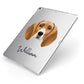 Foxhound Personalised Apple iPad Case on Silver iPad Side View