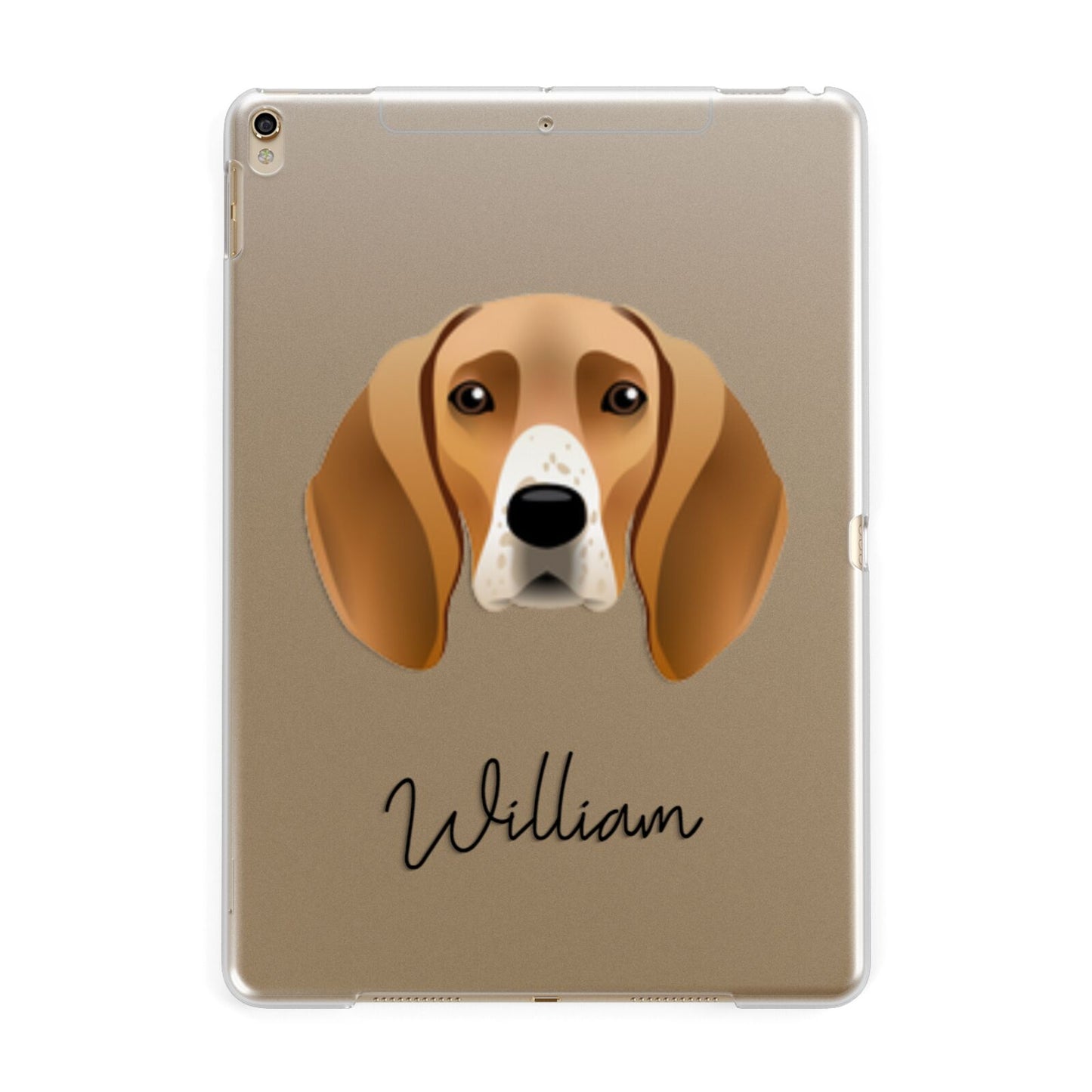 Foxhound Personalised Apple iPad Gold Case