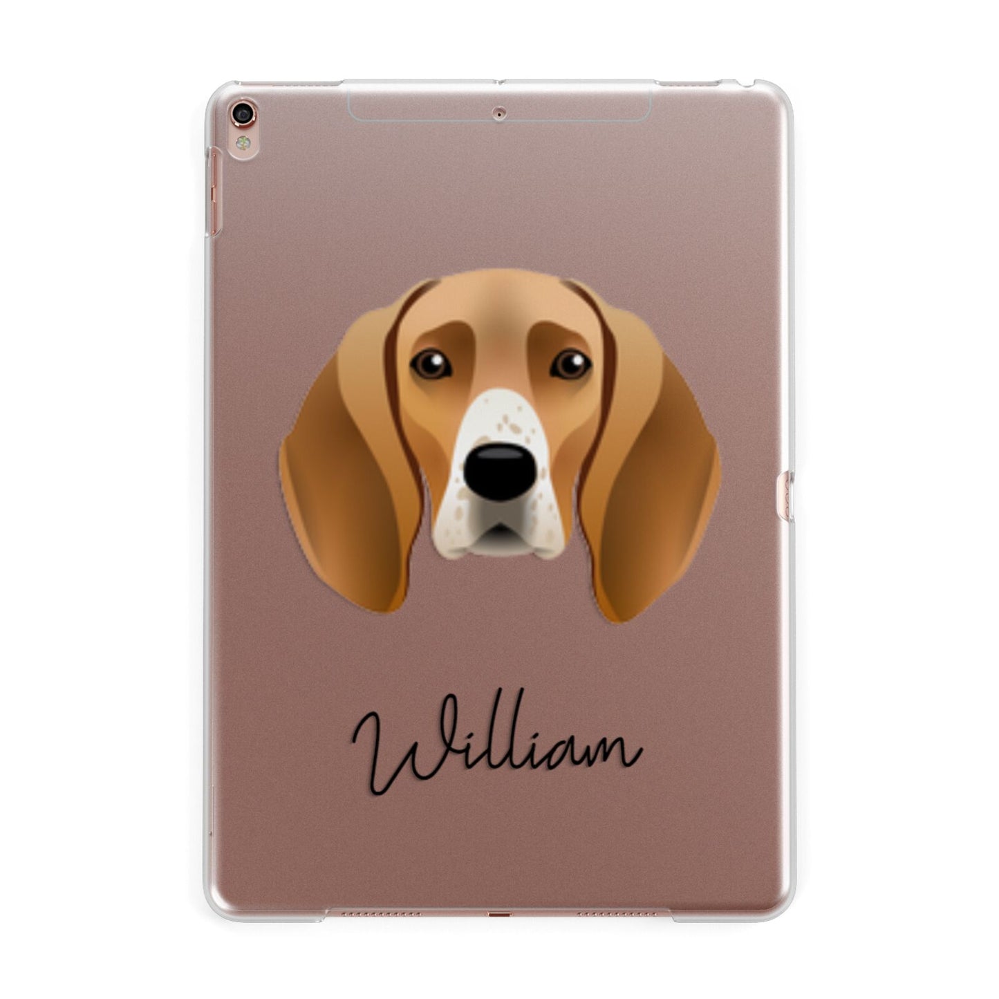 Foxhound Personalised Apple iPad Rose Gold Case