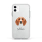 Foxhound Personalised Apple iPhone 11 in White with White Impact Case