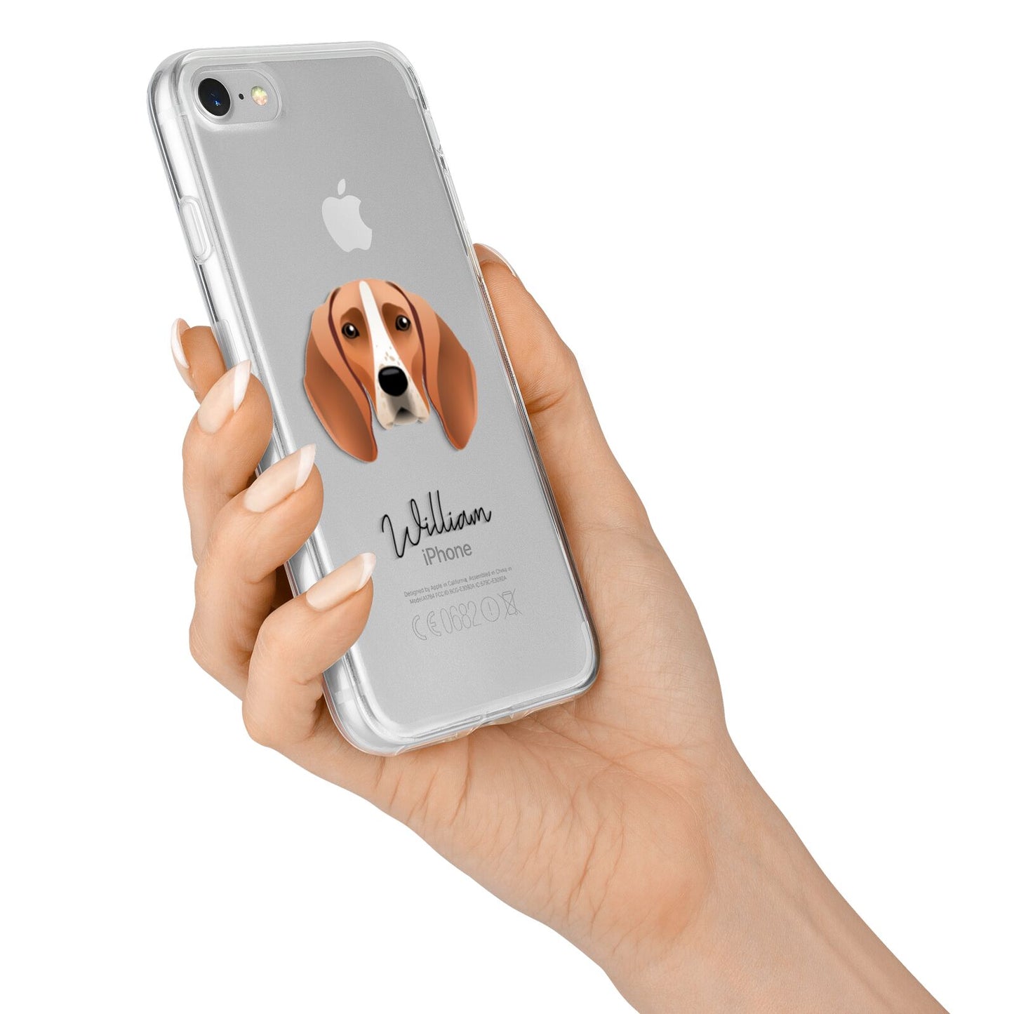 Foxhound Personalised iPhone 7 Bumper Case on Silver iPhone Alternative Image