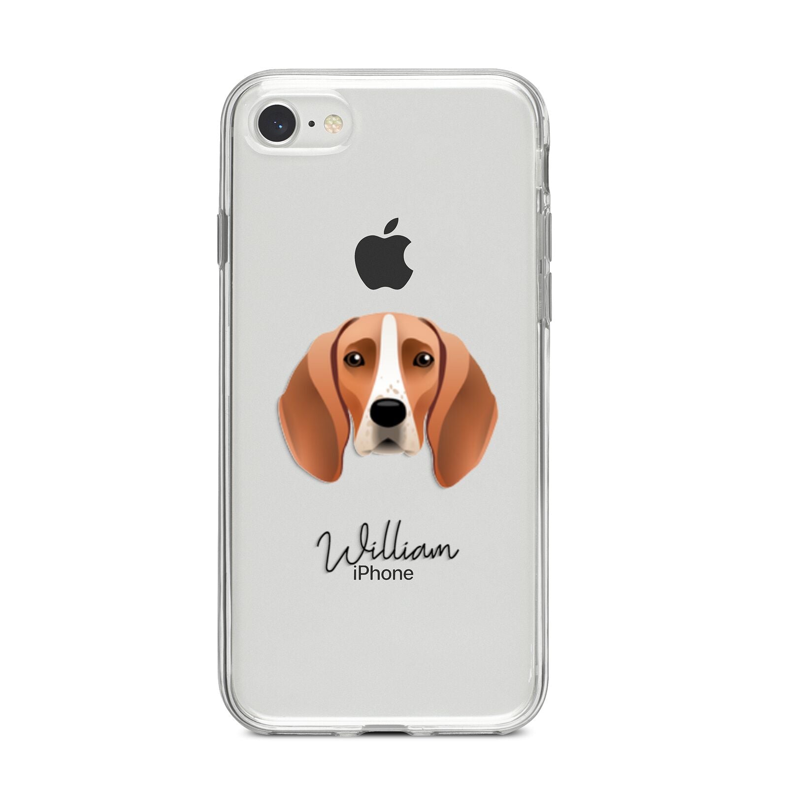 Foxhound Personalised iPhone 8 Bumper Case on Silver iPhone