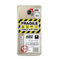 Fragile Courier Labels with Name Samsung Galaxy A3 2016 Case on gold phone