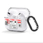 Fragile Delivery Labels with Name AirPods Clear Case 3rd Gen Side Image