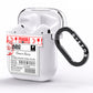 Fragile Delivery Labels with Name AirPods Clear Case Side Image