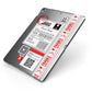 Fragile Delivery Labels with Name Apple iPad Case on Grey iPad Side View