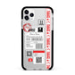 Fragile Delivery Labels with Name Apple iPhone 11 Pro Max in Silver with Black Impact Case