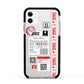 Fragile Delivery Labels with Name Apple iPhone 11 in White with Black Impact Case