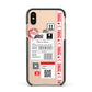 Fragile Delivery Labels with Name Apple iPhone Xs Impact Case Black Edge on Gold Phone