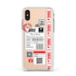 Fragile Delivery Labels with Name Apple iPhone Xs Impact Case White Edge on Gold Phone