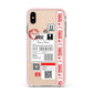 Fragile Delivery Labels with Name Apple iPhone Xs Max Impact Case Pink Edge on Gold Phone
