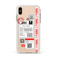 Fragile Delivery Labels with Name Apple iPhone Xs Max Impact Case White Edge on Gold Phone