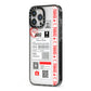 Fragile Delivery Labels with Name iPhone 13 Pro Max Black Impact Case Side Angle on Silver phone